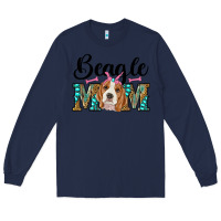 Navy western beagle mom Long Sleeve Tee - RanaPortraitStore