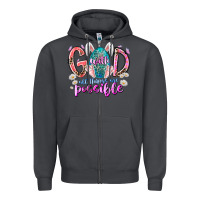 Smoke with god all things are possible Zipper Hoodie - RacoonDesign