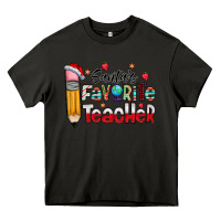 Asphalt Santa Favorite Teacher Heavy Core Tee - CowhideDigitalArt