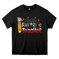 Black Santa Favorite Teacher Heavy Core Tee - CowhideDigitalArt