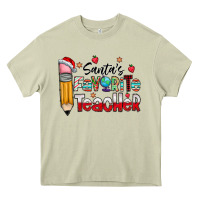 Mossy Santa Favorite Teacher Heavy Core Tee - CowhideDigitalArt