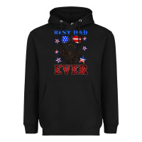 Black best dad ever american flag Heavyweight Hoodie - Artiststas