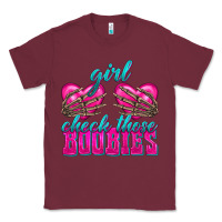 Burgundy Girl Check Those Boobies Classic Tee - texasbilliewilder
