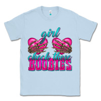 Dusty Blue Girl Check Those Boobies Classic Tee - texasbilliewilder