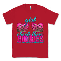 Red Girl Check Those Boobies Classic Tee - texasbilliewilder
