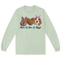 Matcha peace love beagle Long Sleeve Tee - RanaPortraitStore
