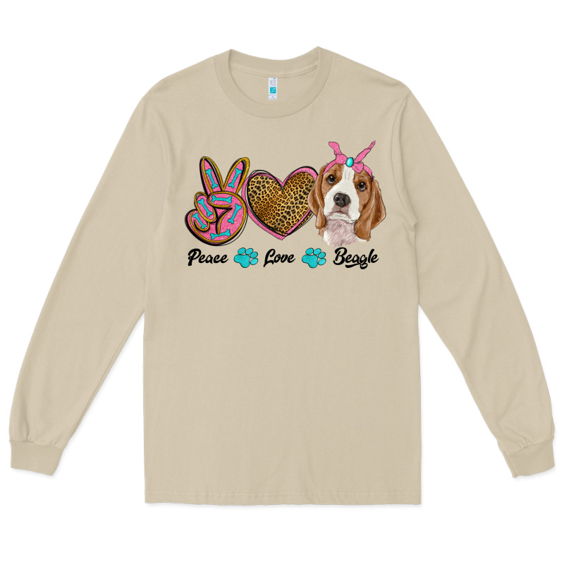Peace Love Beagle Long Sleeve Tee by RanaPortraitStore | Teevron