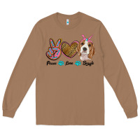 Toasted Coconut peace love beagle Long Sleeve Tee - RanaPortraitStore