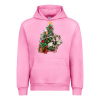 Fuchsia Pink Festive af Christmas middle finger Urban Hoodie - NancyCooperArtShop