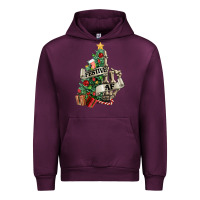 Mauve Wine Festive af Christmas middle finger Urban Hoodie - NancyCooperArtShop