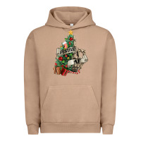 Pigment Burro Festive af Christmas middle finger Urban Hoodie - NancyCooperArtShop
