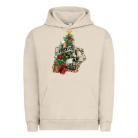 Pigment French Oak Festive af Christmas middle finger Urban Hoodie - NancyCooperArtShop