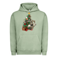 Pigment Oil Green Festive af Christmas middle finger Urban Hoodie - NancyCooperArtShop