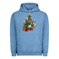 Pigment Pebble Blue Festive af Christmas middle finger Urban Hoodie - NancyCooperArtShop