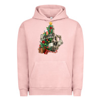 Pigment Salmon Festive af Christmas middle finger Urban Hoodie - NancyCooperArtShop