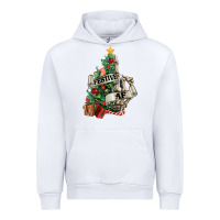 White Festive af Christmas middle finger Urban Hoodie - NancyCooperArtShop