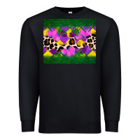 Black mardi gras Leopard and heart Premium Sweatshirt - AdoDesignShop