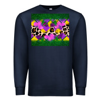 Navy mardi gras Leopard and heart Premium Sweatshirt - AdoDesignShop