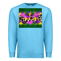 Ocean Blue mardi gras Leopard and heart Premium Sweatshirt - AdoDesignShop