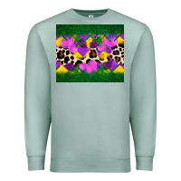 Seafoam mardi gras Leopard and heart Premium Sweatshirt - AdoDesignShop