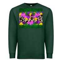 Sports Green mardi gras Leopard and heart Premium Sweatshirt - AdoDesignShop