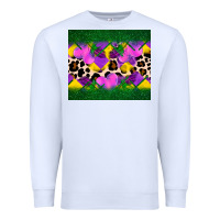 White mardi gras Leopard and heart Premium Sweatshirt - AdoDesignShop