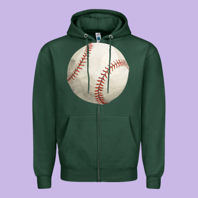 Baseball Fa Element Zipper Hoodie Designed By Fadigitalartstudio