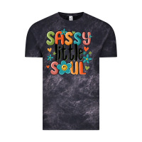 Cloud Black sassy little soul smiley Vintage Tee - MaliasSmallBusiness