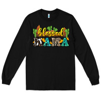 Black blessed mama Long Sleeve Tee - Zillion Design Studio
