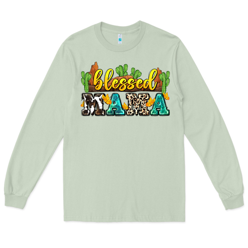 Blessed Mama Long Sleeve Tee by Zillion Design Studio | Teevron