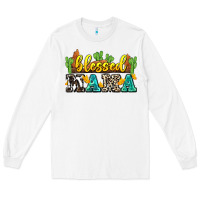 White blessed mama Long Sleeve Tee - Zillion Design Studio