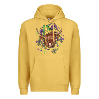 Antique Gold mardi gras cow Premium Hoodie - MaliasSmallBusiness