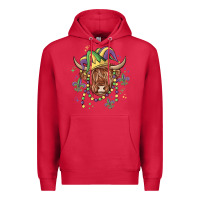 Cardinal mardi gras cow Premium Hoodie - MaliasSmallBusiness