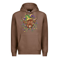 Chestnut mardi gras cow Premium Hoodie - MaliasSmallBusiness
