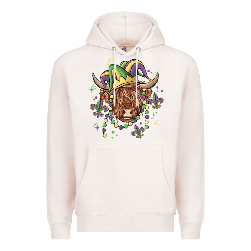 Mardi Gras Cow Premium Hoodie by MaliasSmallBusiness | Teevron