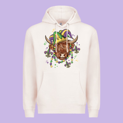 Mardi Gras Cow Premium Hoodie Designed By Maliassmallbusiness