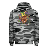 Slate Camo mardi gras cow Premium Hoodie - MaliasSmallBusiness