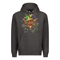 Smoke mardi gras cow Premium Hoodie - MaliasSmallBusiness