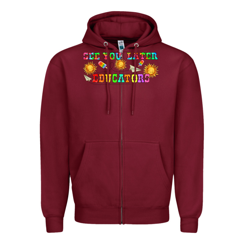 See You Later Educators  Libbey Glass Zipper Hoodie by HRA Design Shop | Teevron