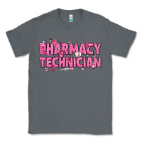 Charcoal Heather Breast Cancer Pharmacy Technician Classic Tee - texasbilliewilder