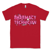 Red Breast Cancer Pharmacy Technician Classic Tee - texasbilliewilder