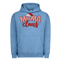 Pigment Pebble Blue Mama Claus Urban Hoodie - MaliasSmallBusiness