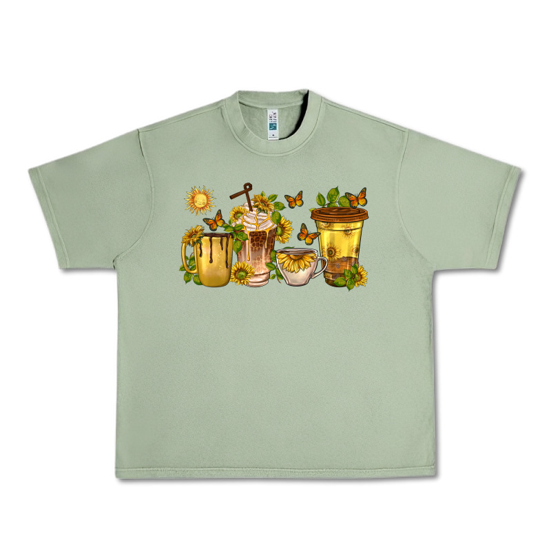 Sunflower Coffee Cups Urban Heavy Tee by texasbilliewilder | Teevron