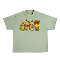 Oil Green sunflower coffee cups Urban Heavy Tee - texasbilliewilder