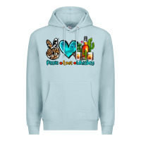 Blue Mist peace love whiskey Premium Hoodie - AdoDesignShop