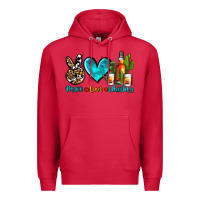 Cardinal peace love whiskey Premium Hoodie - AdoDesignShop