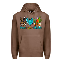 Chestnut peace love whiskey Premium Hoodie - AdoDesignShop