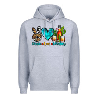 Heather Grey peace love whiskey Premium Hoodie - AdoDesignShop