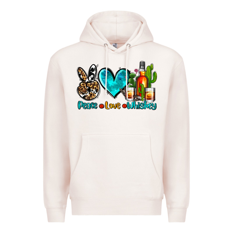 Peace Love Whiskey Premium Hoodie by AdoDesignShop | Teevron
