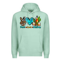 Seafoam peace love whiskey Premium Hoodie - AdoDesignShop